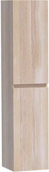 Brauer Solution Badkamerkast 160x35x35cm 2 links- rechtsdraaiende deuren hout white oak HK-MES160WO