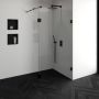Brauer Void inloopdouche helder glas 110x200 met 40 zijwand incl. glascoating mat zwart GS-VOI2H11040200MZ - Thumbnail 1