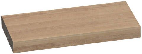 BRAUER Wastafelblad eiken opgedikt 100x50x10cm zonder kraangat Hout Smoked oak i3012SO