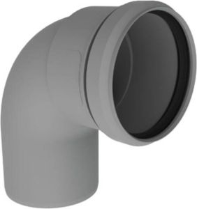 Burgerhout Bm pp kunststof rookgasafvoerbocht 80mm 87 90° 400452046