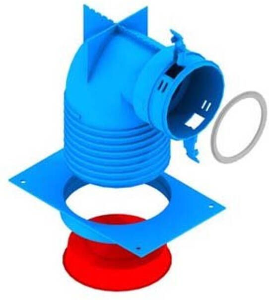 Burgerhout HB-Plus ventielaansluitstuk 90° blauw 400470406