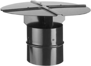 Burgerhout kruiskap Ø125mm Aluminium zwart 400453357