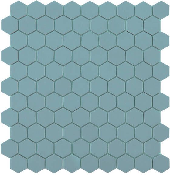 By Goof hexagon mozaiek mat keramische wandtegel 29 5 x 29 5 cm jade