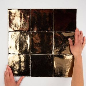 By Goof Oud Hollandse witjes keramische wandtegel 13 x 13 cm goud