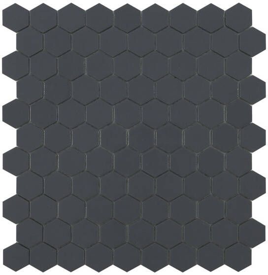 By Goof hexagon mozaiek mat keramische wandtegel 29 5 x 29 5 cm dark grey