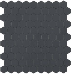 By Goof hexagon mozaiek mat keramische wandtegel 29 5 x 29 5 cm dark grey