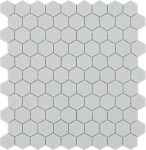 By Goof hexagon mozaiek mat keramische wandtegel 29 5 x 29 5 cm light grey