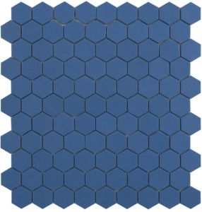 By Goof hexagon mozaiek mat keramische wandtegel 29 5 x 29 5 cm marine blue