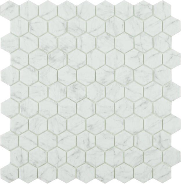 By Goof hexagon mozaiek mat voor vloer en wand 29 5 x 29 5 cm statuario
