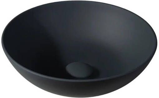 By Goof Waskom opbouw 38.5x13.8x38.5cm Solid surface Rond Mat Antraciet JBS6348