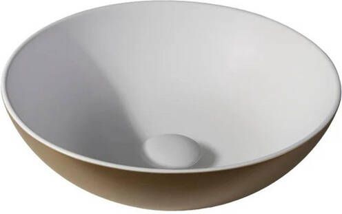 By Goof Waskom opbouw 38.5x13.8x38.5cm Solid surface Rond Mat Goud JBS6372