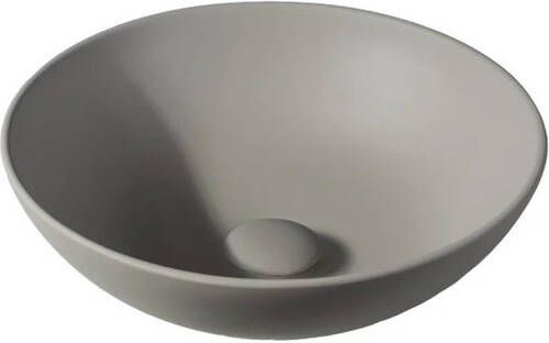 By Goof Waskom opbouw 38.5x13.8x38.5cm Solid surface Rond Mat Greige JBS6346