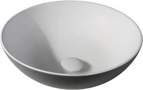 By Goof Waskom opbouw 38.5x13.8x38.5cm Solid surface Rond Mat Grijs JBS6367