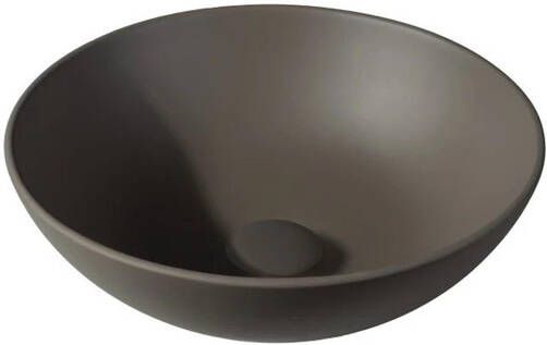 By Goof Waskom opbouw 38.5x13.8x38.5cm Solid surface Rond Mat Moka JBS6351