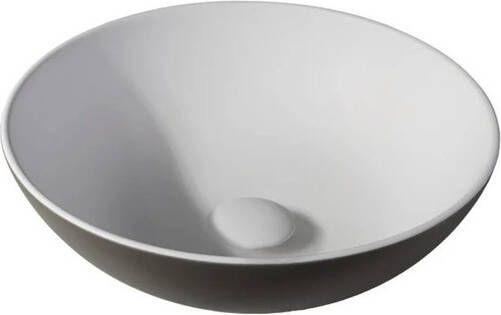 By Goof Waskom opbouw 38.5x13.8x38.5cm Solid surface Rond Mat Moka JBS6371