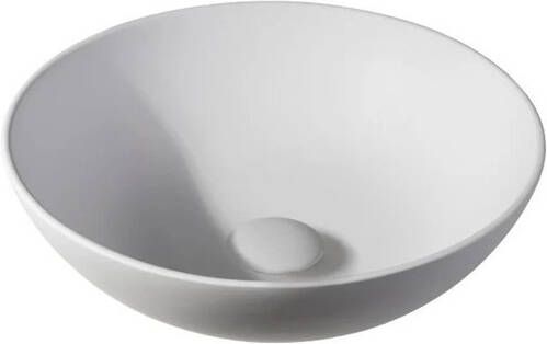 By Goof Waskom opbouw 38.5x13.8x38.5cm Solid surface Rond Mat Wit JBS6345