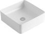 By Goof Waskom opbouw 38x13x38cm Keramiek Vierkant Glans Wit JBS6039 - Thumbnail 1
