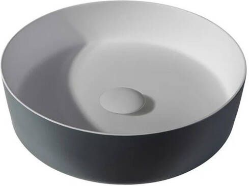 By Goof Waskom opbouw 39x10.8x39cm Solid surface Rond Mat Antraciet JBS6384