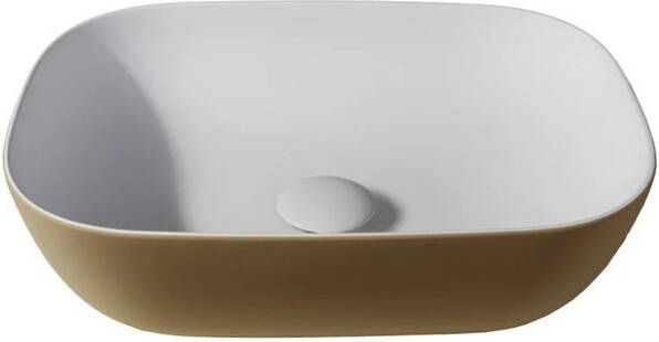 By Goof Waskom opbouw 46x12.2x34cm Solid surface Ovaal Mat Goud JBS6380