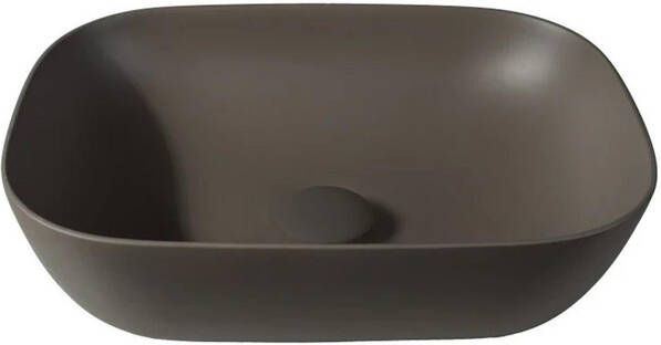 By Goof Waskom opbouw 46x12.2x34cm Solid surface Ovaal Mat Moka JBS6358