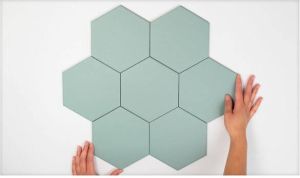 Cifre Ceramica Cifre Cerámica Hexagon Timeless Vloer- en Wandtegel Jade Mat 15x17cm Vintage Mat Groen SW07311860-1