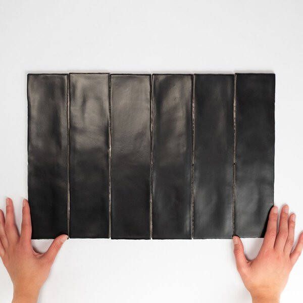 Cifre Cerámica Wandtegel Colonial Black mat 7, 5x30 cm Vintage Mat Zwart SW07310861 online kopen