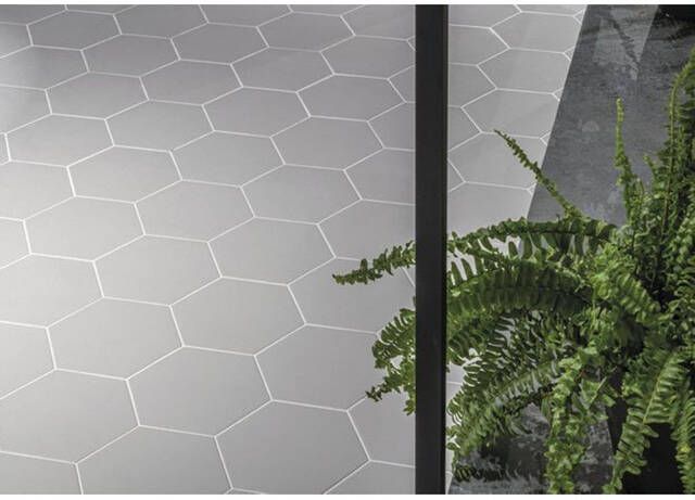Cifre Ceramica Hexagon Timeless wand- en vloertegel 15x17cm 9mm Zeshoek Lichtgrijs mat SW07311860-4