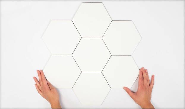 Cifre Ceramica Hexagon Timeless wand- en vloertegel 15x17cm 9mm Zeshoek Wit mat SW07311860-6