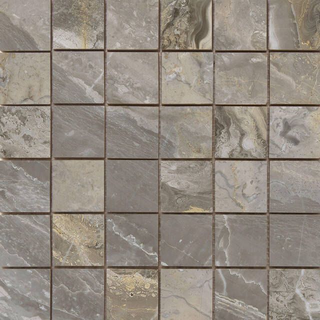 Cifre Ceramica Luxury wand- en vloertegel 30x30cm Natuursteen look Nature gepolijst (grijs) SW07314666-3