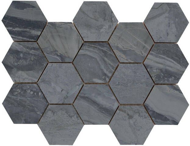 Cifre Ceramica Luxury wandtegel 32.5x22.5cm Natuursteen look Dark gepolijst (zwart) SW07314668