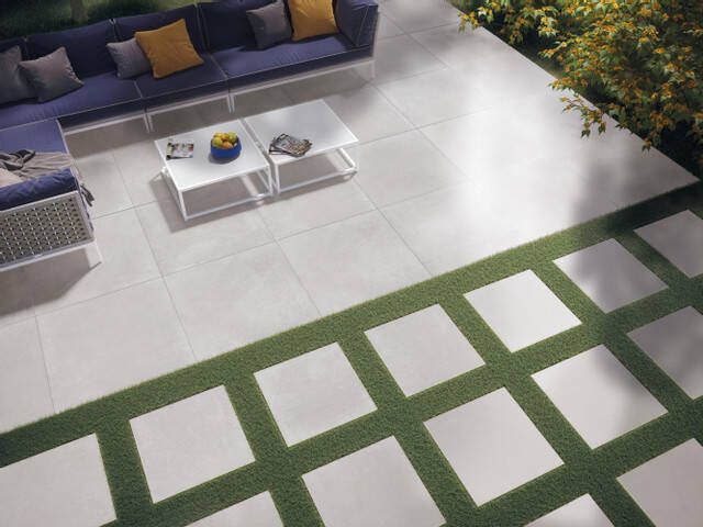 Cifre Ceramica MidTown wand- en vloertegel 90x90cm gerectificeerd Betonlook Pearl mat (grijs) SW07312477-3