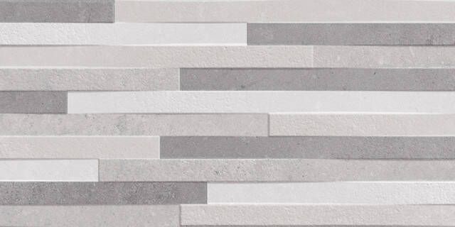 Cifre Ceramica Nexus wandtegel 30x60cm gerectificeerd Betonlook Pearl relieve wandtegel mat (grijs) SW07310452-3