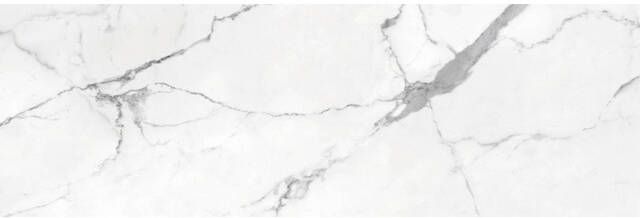 Cifre Cerámica Statuario keramische vloer- en wandtegel marmerlook gerectificeerd 40 x 120 cm glanzend wit zwart