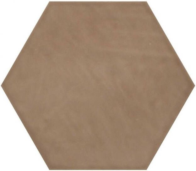 Cifre Cerámica Cifre Vodevil Moka wandtegel hexagon 18x18 cm bruin glans