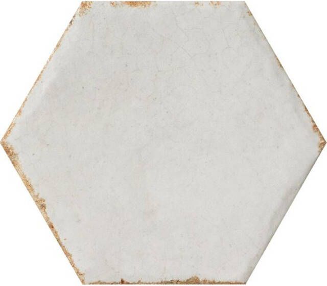 Cir Cotto del campiano Wandtegel 15.8x18.3cm Hexagon Bianco 10mm Glans Wit 1949177