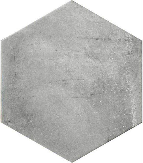 Cir Miami Vloer- en wandtegel hexagon 24x28cm 10mm R10 porcellanato Dust Grey 1513587