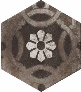 Cir Miami Vloer- en wandtegel hexagon 24x28cm 10mm R10 porcellanato Mix Esagonia 1513584