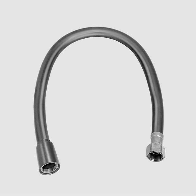 Clou Aansluitslang 40cm pvc2x binnendr. 3 8"gunm. geborst. PVD CL 06.56012.84