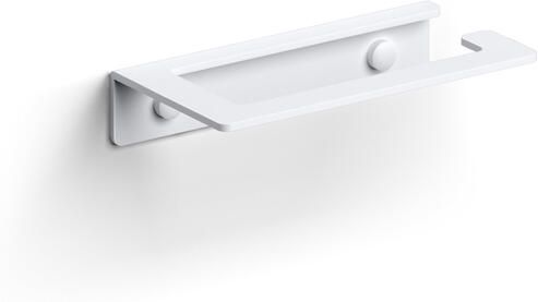 Clou Fold toiletrolhouder zonder klep met planchet 14 7x7 5x7 5cm geborsteld RVS