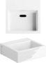 Clou Flush 1 fontein 28x27x9cm zonder kraangat met plug keramiek Wit CL 03.03011 - Thumbnail 1