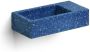 Clou Fontein Flush 3 Zonder Kraangat 36x18 cm Gerecycled Plastic Blauw Met Gekleurde Snippers - Thumbnail 2