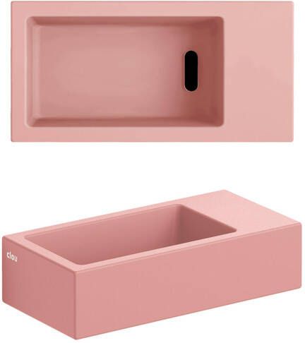 Clou Flush 3 fontein 36x18cm zonder kraangat rechts mat roze ker. CL 03.40031