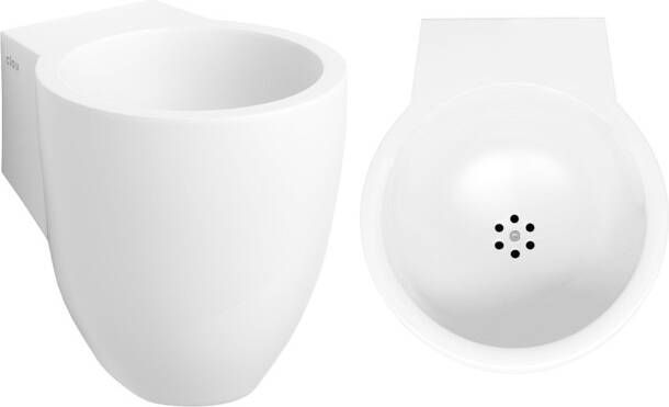 Clou Flush 6 fontein 27x28cm voorbewerkt kraangat aluite Wit mat CL 03.13061