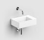 Clou Flush fontein 35.5x24.5cm voorbewerkt kraangat aluite Wit mat CL 03.13420 - Thumbnail 2