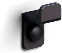 Clou Fold enkele haak mat zwart poedercoating CL 09.04063.21