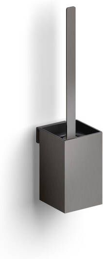 Clou Fold toiletborstelgarnituur 35.5cm hoog wandmodel PVD geborsteld gunmetal (antraciet) CL 09.04041.84