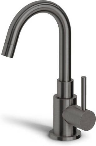 Clou Freddo Fonteinkraan 20.5cm draaibare uitloop opbouw 1 gats geborsteld gunmetal CL 06.03.003.84