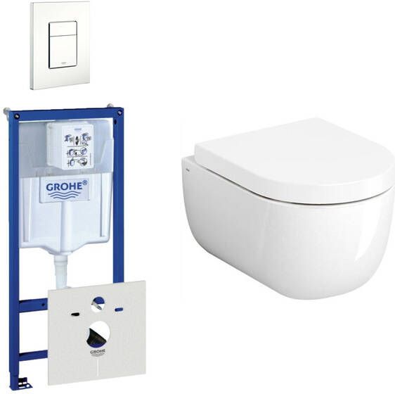 Clou Hammock Compact Toiletset inbouwreservoir wandtoilet softclose quickrelease bedieningsplaat verticaal horizontaal wit 0720003 0729205 sw106248 sw106250