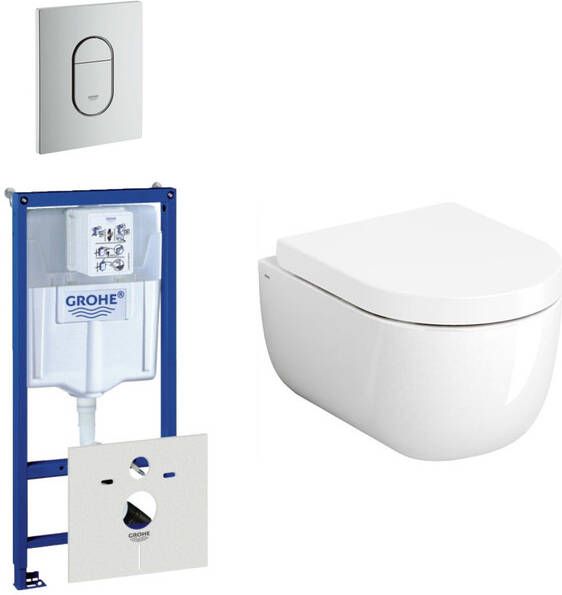 Clou Hammock Compact Toiletset inbouwreservoir wandtoilet softclose quickrelease bedieningsplaat verticaal -mat chroom 0729205 0729241 sw106248 sw106250