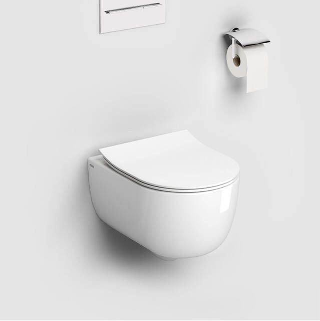 Clou Toiletpot Hangend Hammock 49x36.8x37.5cm Wandcloset Keramiek Diepspoel Glans Wit met Dunne Softclose Toiletbril - Foto 2